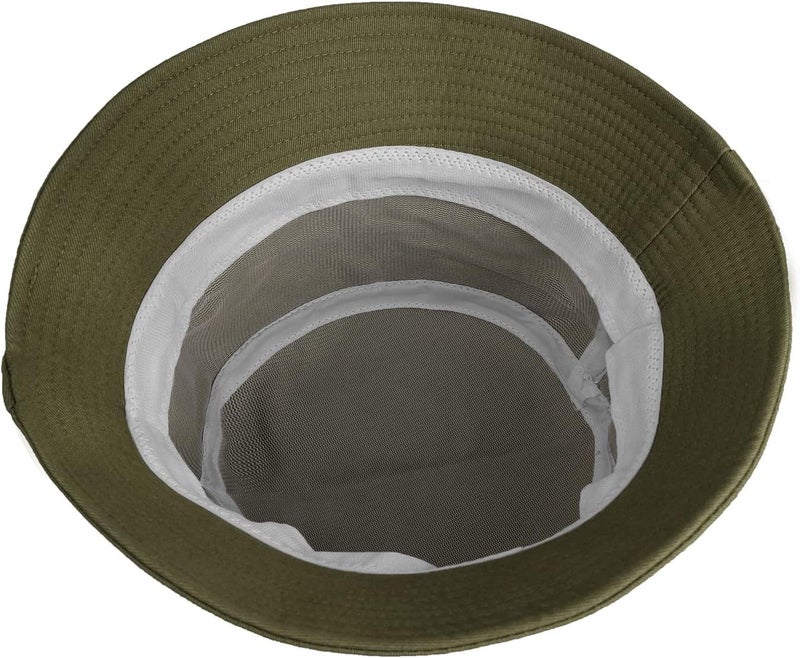 Wheebo Solid Color Bucket Hat for Women Summer Beach Fishmen Hat for Lady Adult Unisex Cotton Cap…… - Image 5